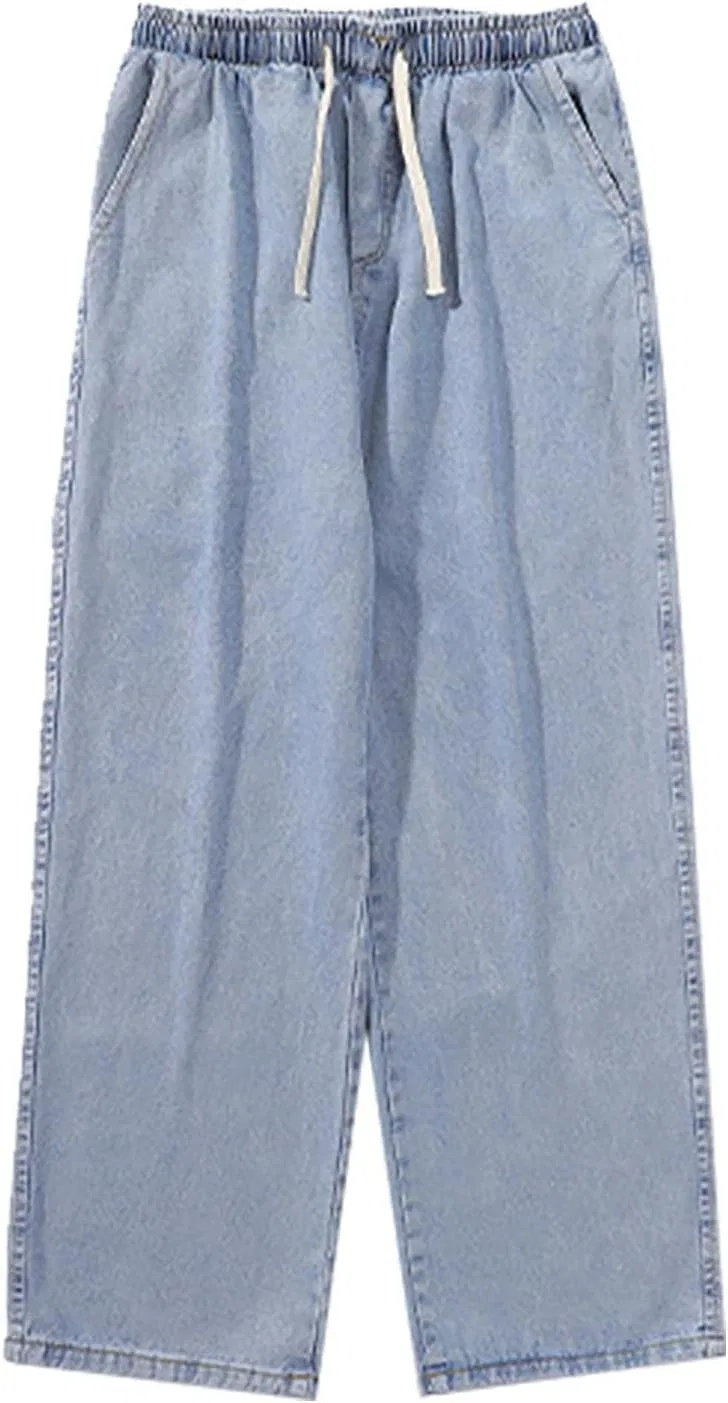 Джинсы свободные, Y2K, Light Blue — фото 4