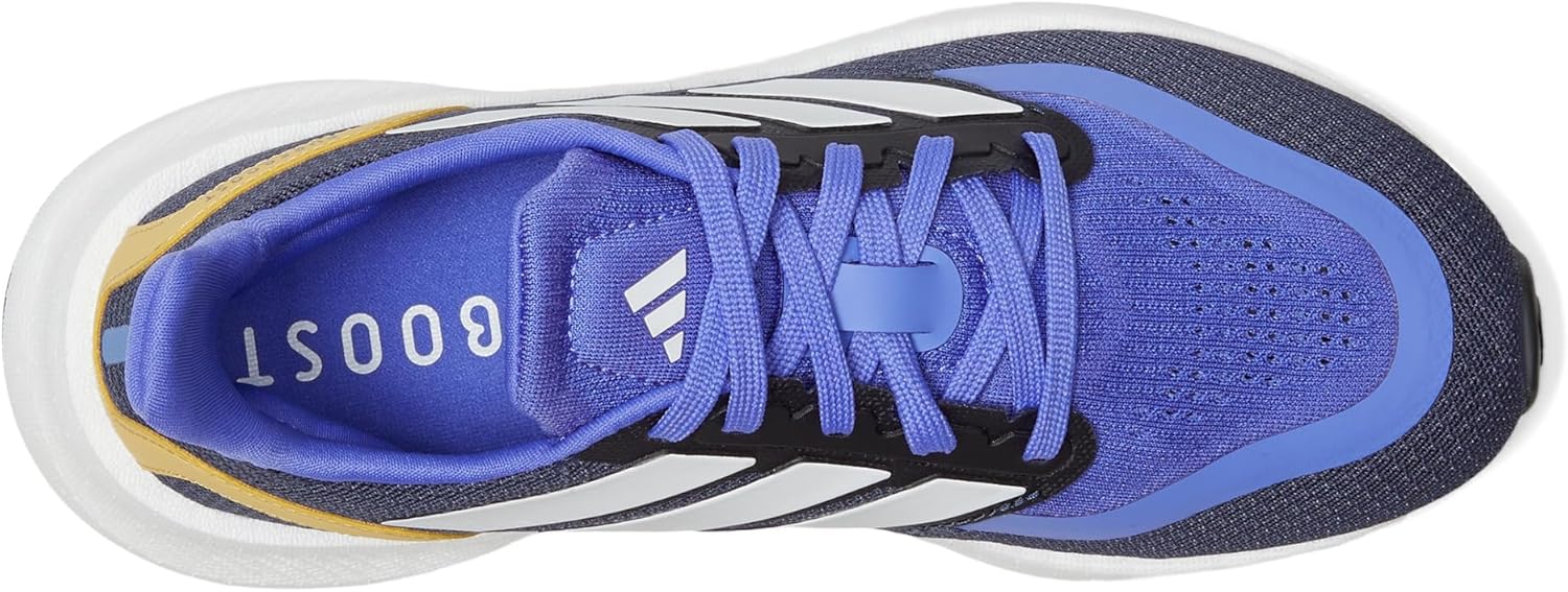 Детские кроссовки Adidas Pureboost Light для бега (унисекс), белый/синий — фото 2