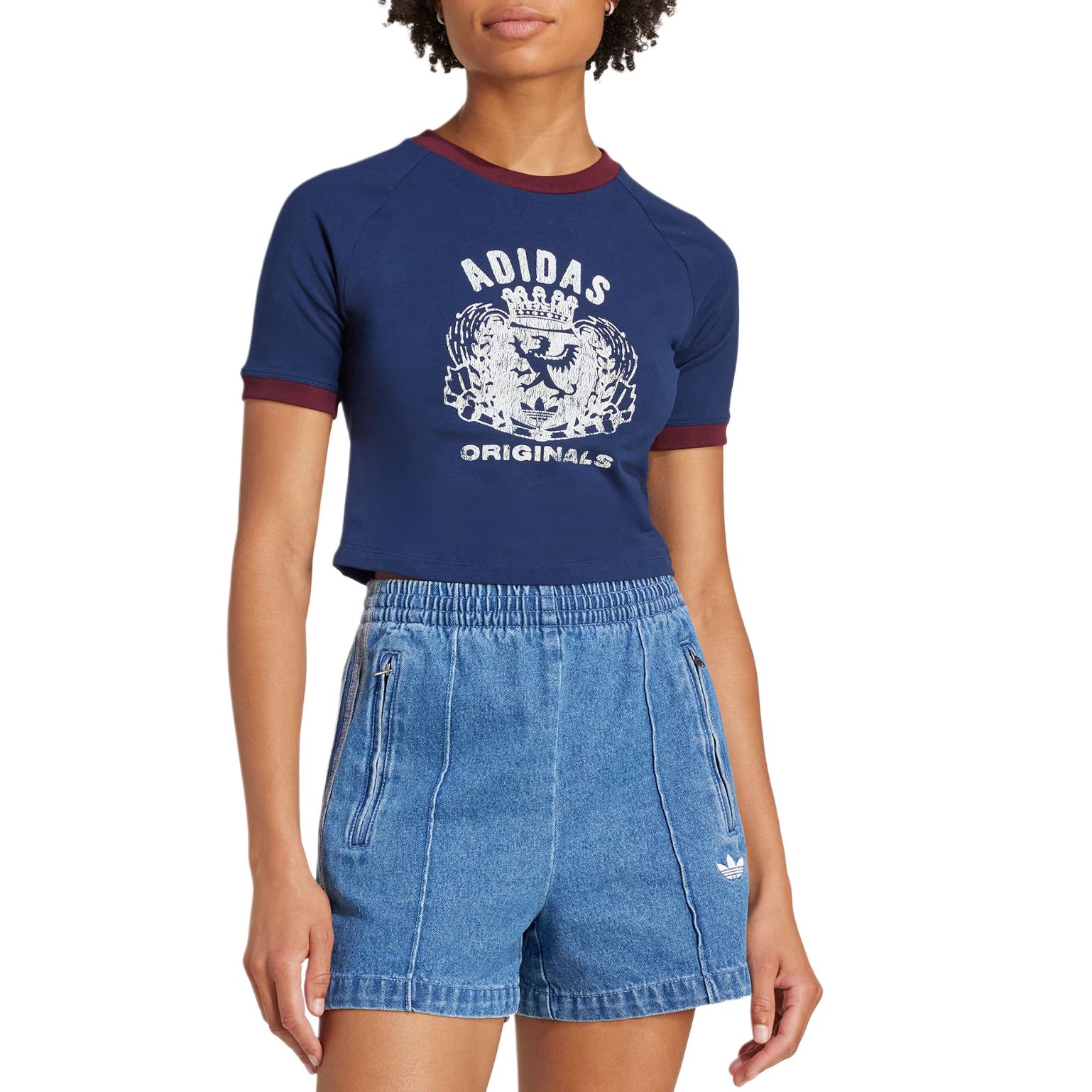 Футболка SS25 женская Adidas Originals, темный индиго — фото 3