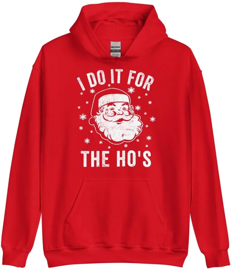 Толстовка I Do it for the Ho's, Vintage Santa Claus I Do it for the Ho's Generic, красный