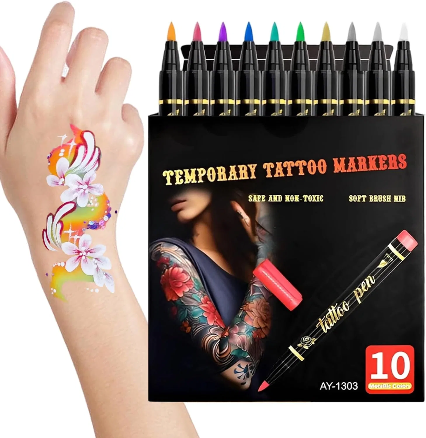 Набор маркеров для тела 10 цветов, Body Marker