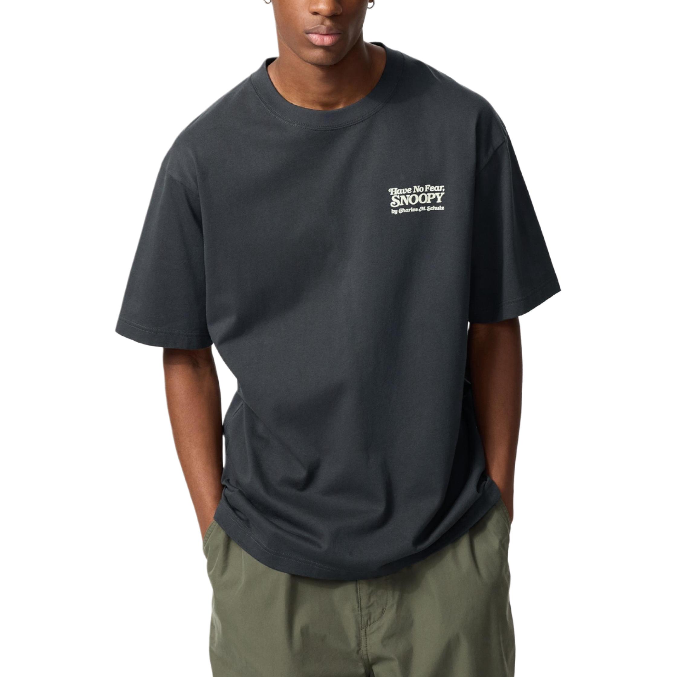 Футболка Unisex Dark Gray x PEANUTS Collaboration SS25 UNIQLO, темно-серый — фото 4