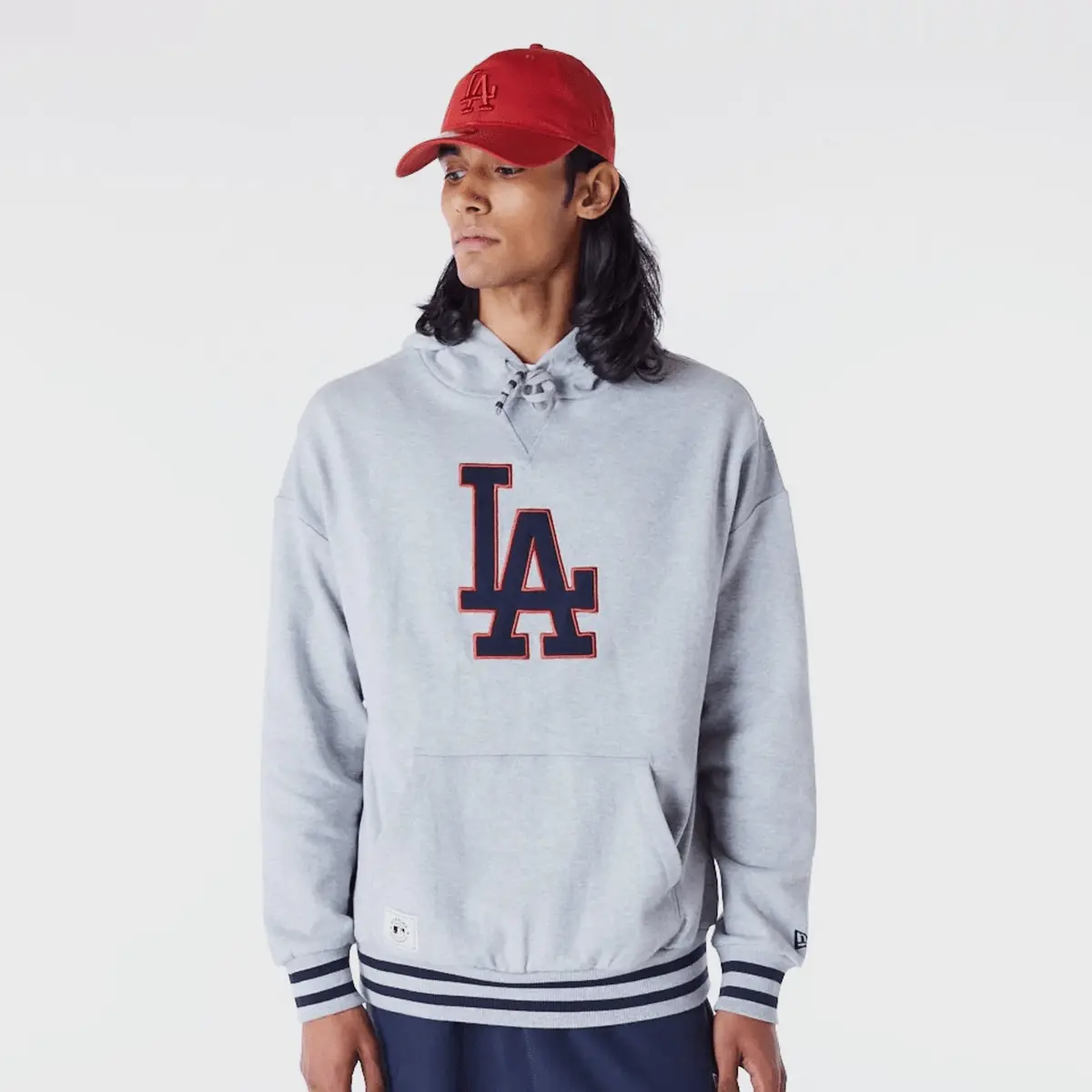 

Худи New Era LA Dodgers MLB Rib Infill Oversized, серый/синий