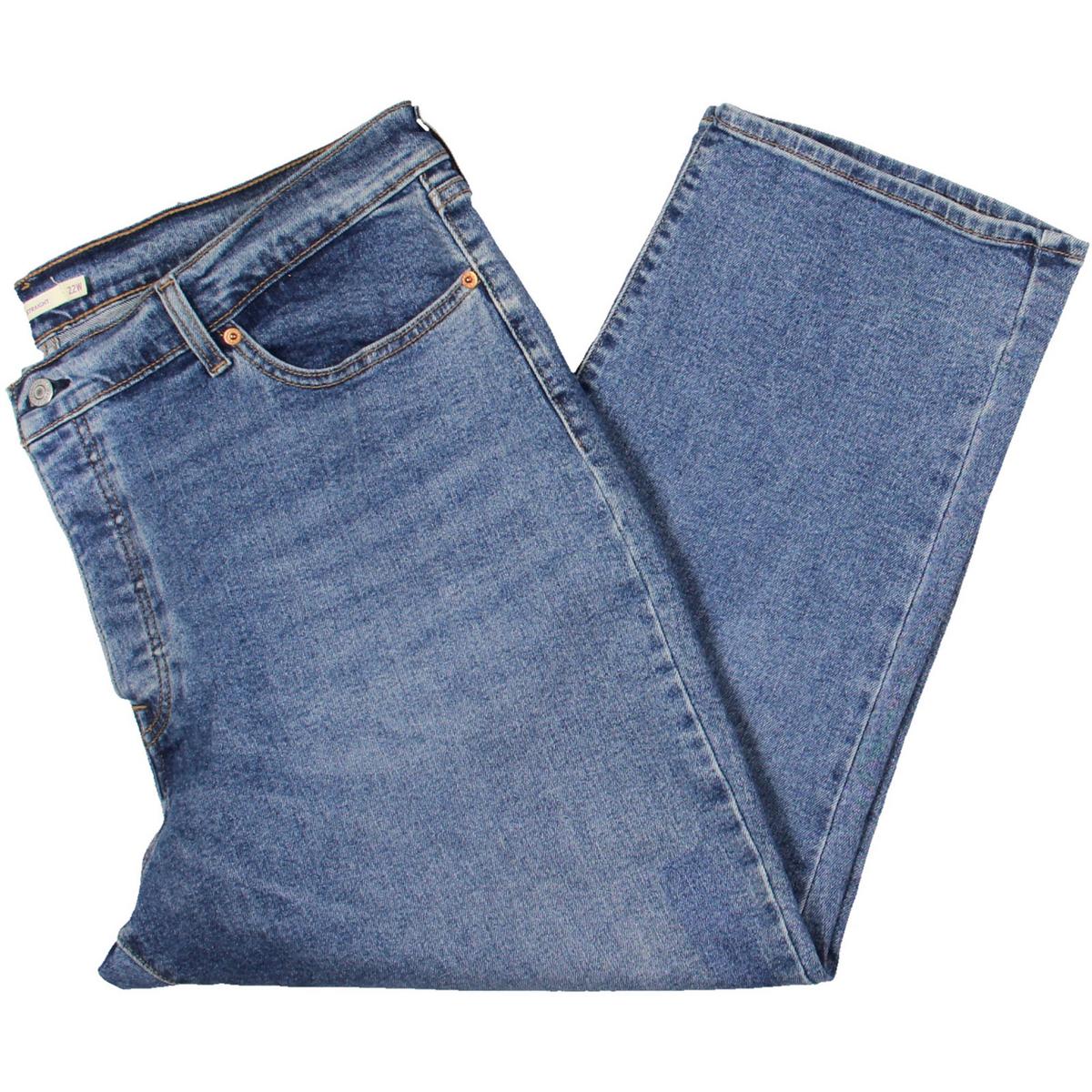 

Плюс Женские укороченные джинсы с высокой посадкой и высокой талией Levi's, синий