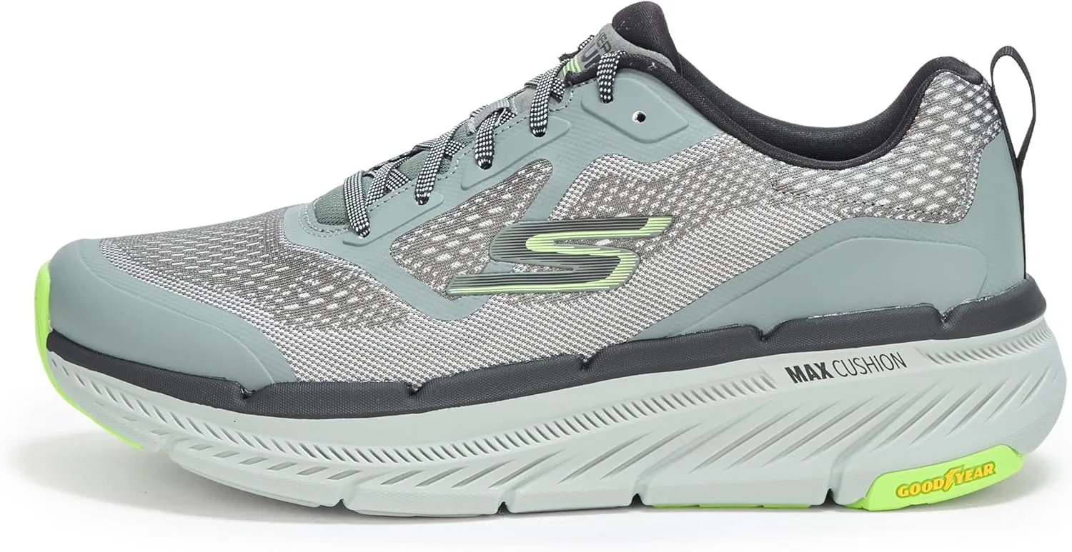 Мужские беговые кроссовки Skechers Max Cushioning Premier Vantage 2.0, Grey Lime — фото 2