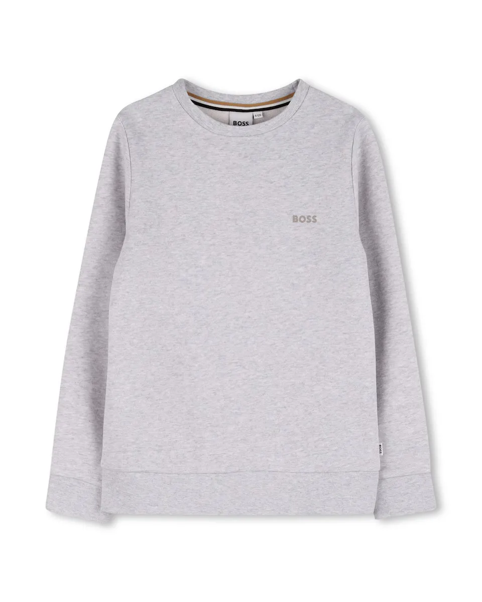 

Детская толстовка с длинным рукавом BOSS Kidswear, светло-серый