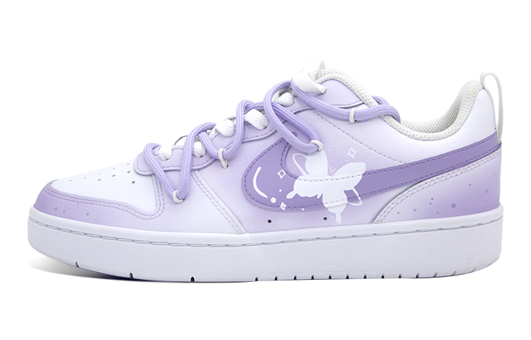 

Кроссовки Nike Court Borough Skateboarding Shoes Women's Low-top White/purple, светло-фиолетовый