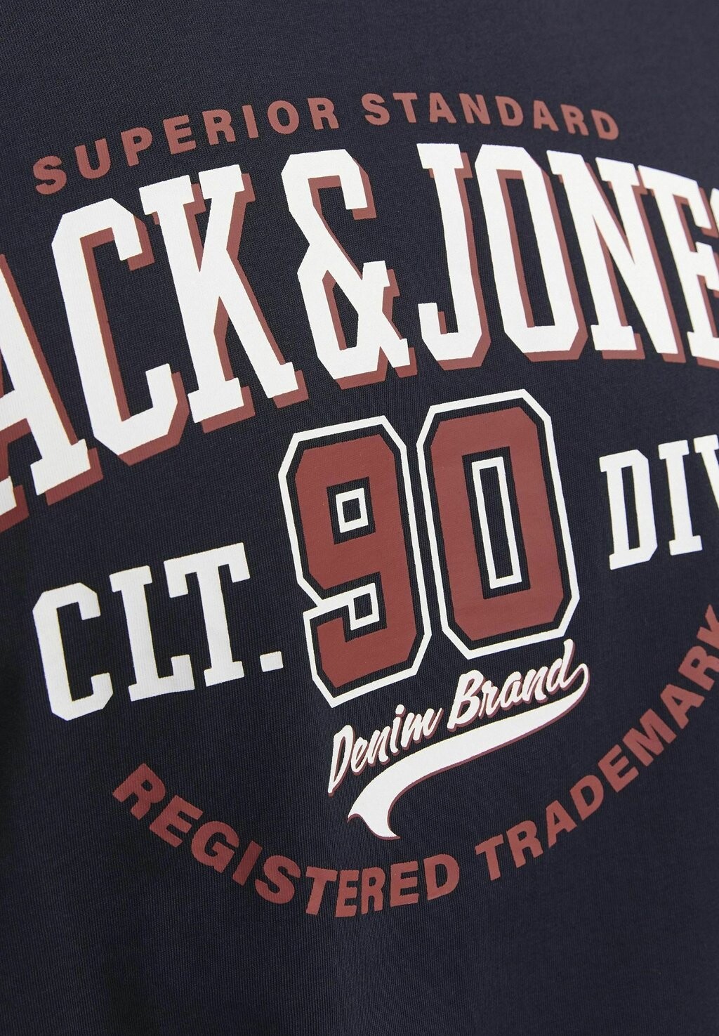 

Футболка с принтом LOGO RUNDHALS Jack & Jones, темно-синий
