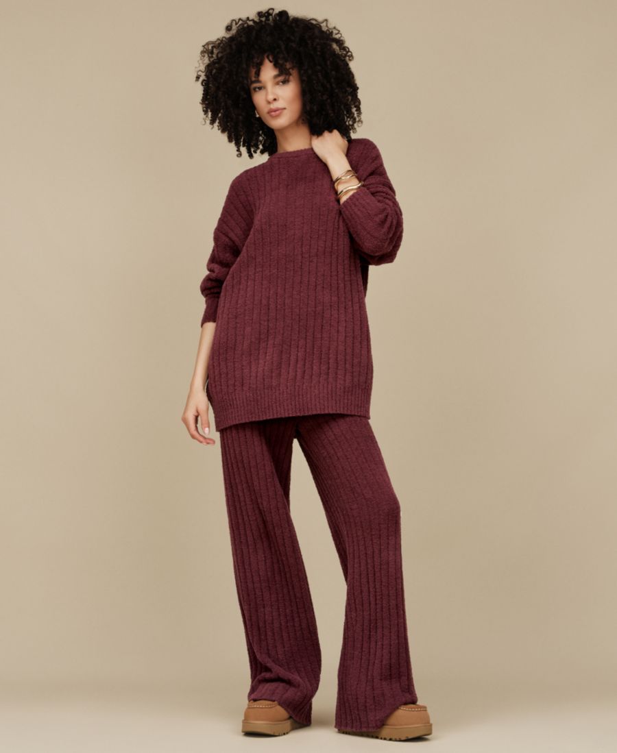 

Женская вязаная ночная блузка UGG Riz с длинными рукавами в рубчик UGG, Purple