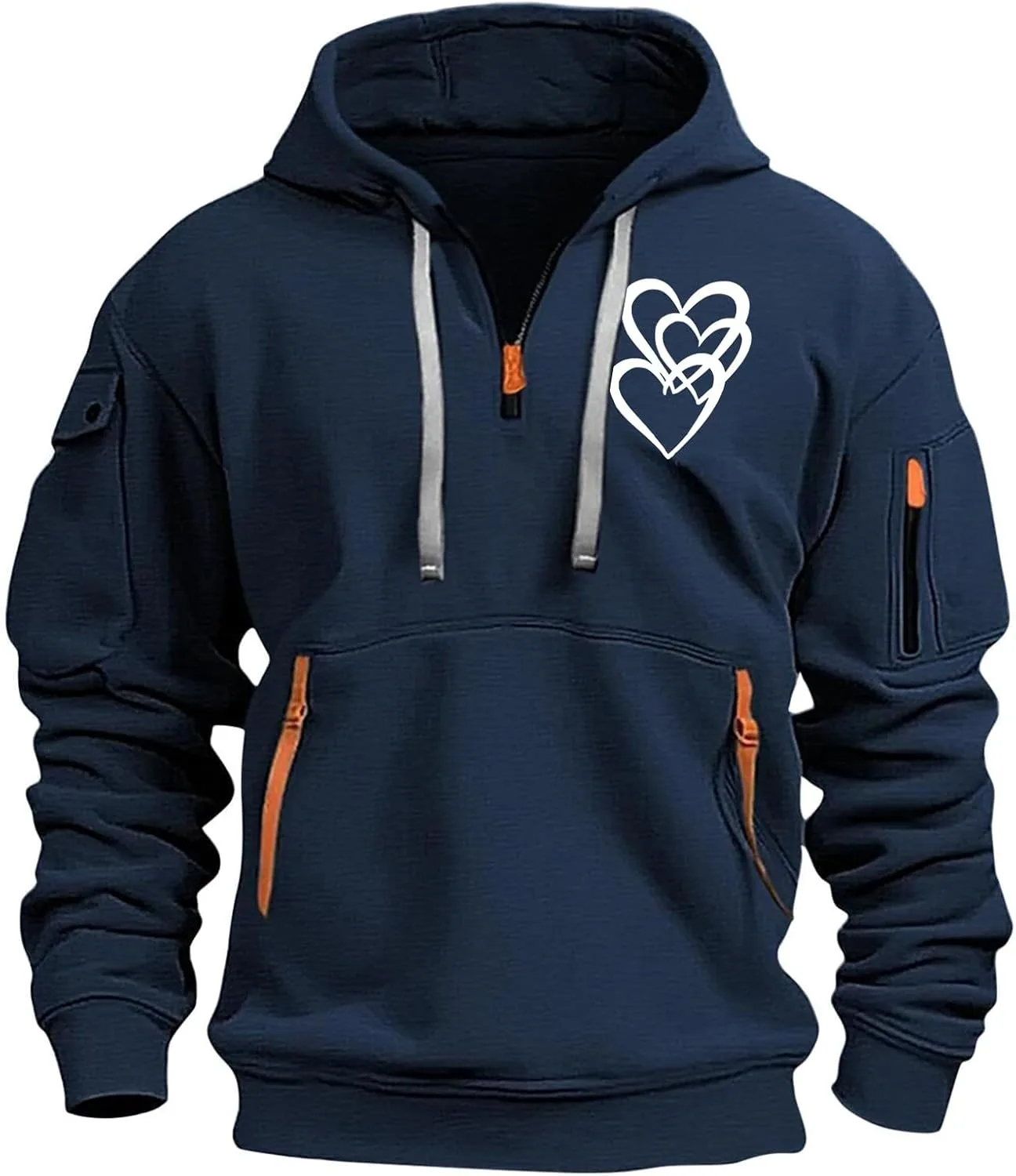 

Мужская утепленная толстовка с капюшоном и боковыми карманами Cheyubny