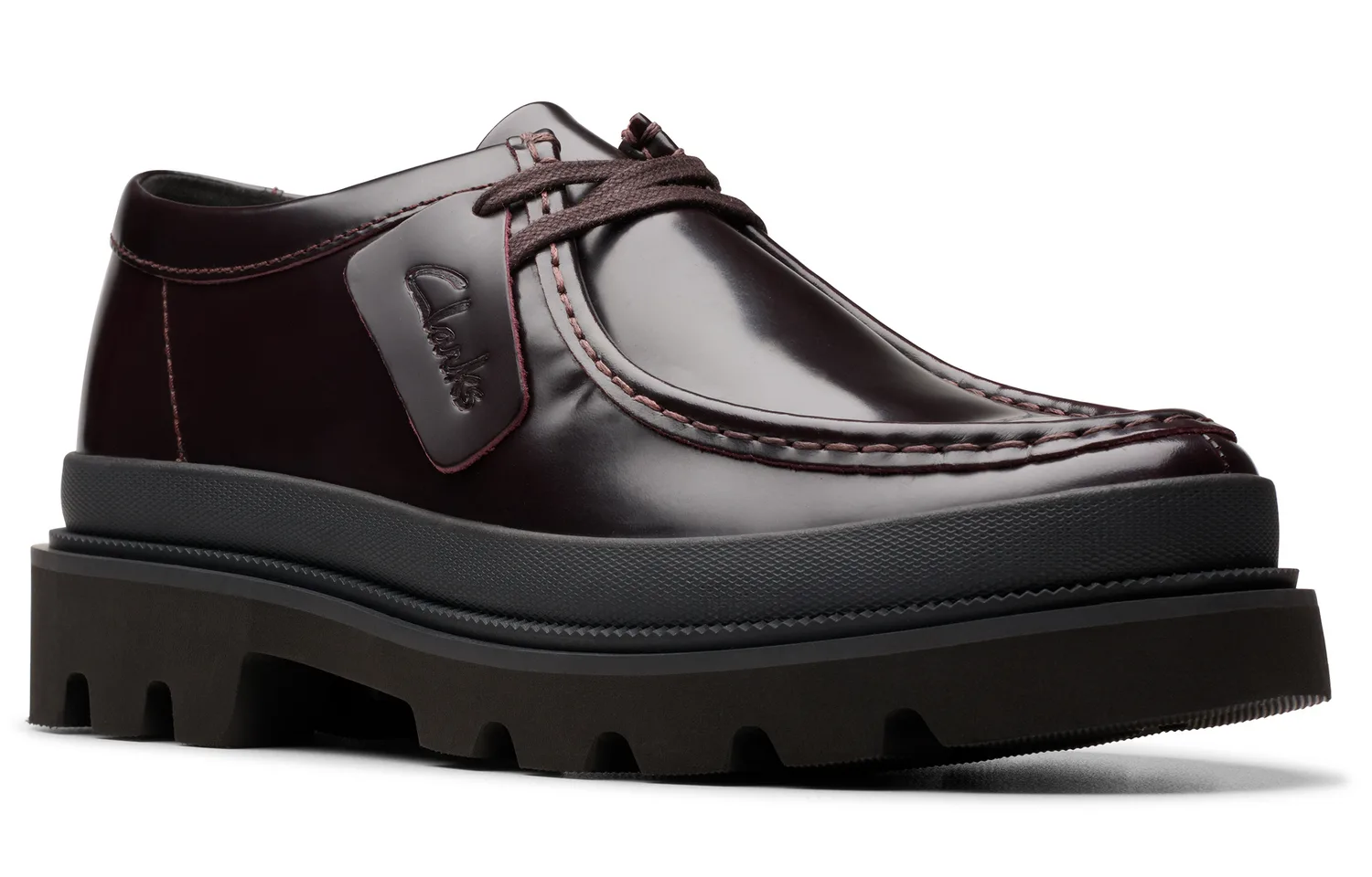 Clarks Туфли мужские из коровьей кожи темно-красные — фото 2