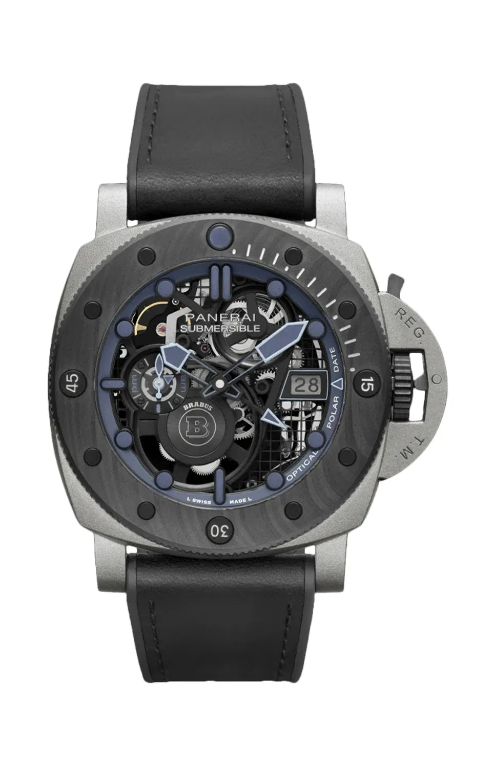 SUBMERSIBLE S BRABUS BLUE SHADOW EDITION - PAM01241 PANERAI, золотой