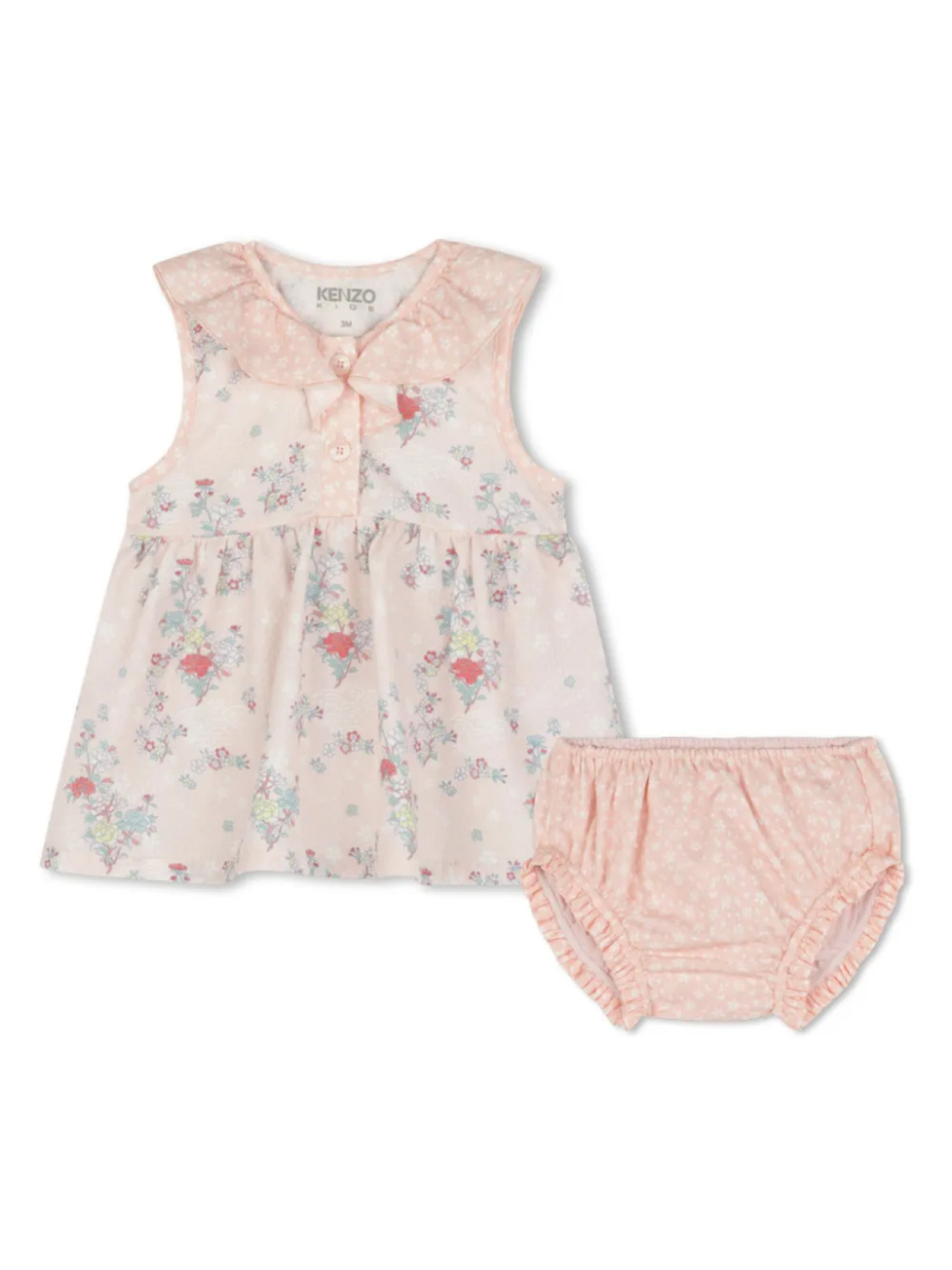 

Kenzo Kids платье с цветочным принтом, розовый