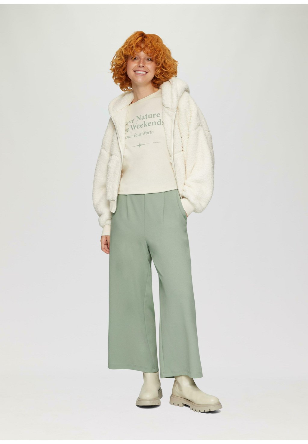 

Брюки CULOTTE AUS INTERLOCK QS, зеленый