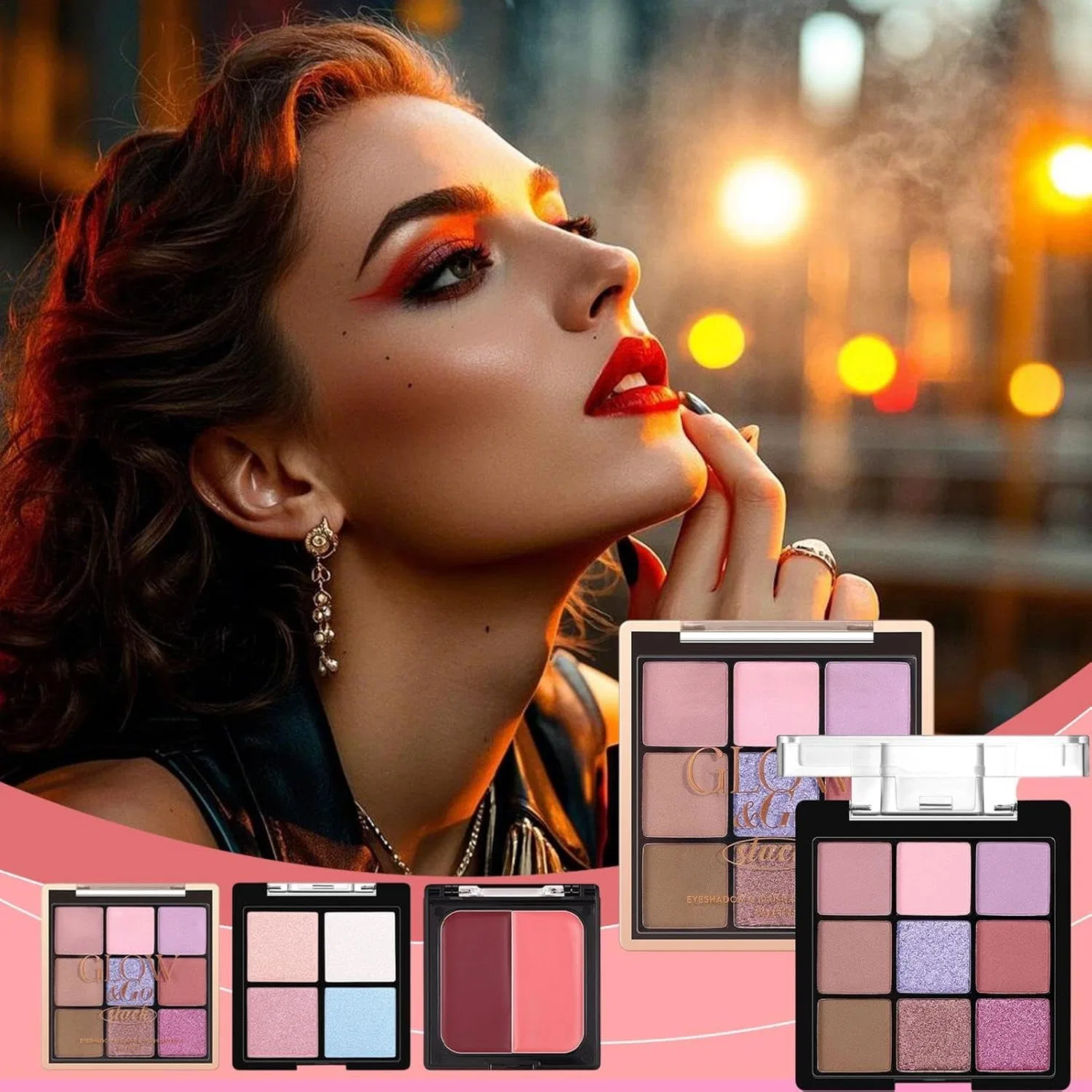 Палетка для макияжа Eyeshadow Blush Highlighter Set 10 г #01 — фото 2