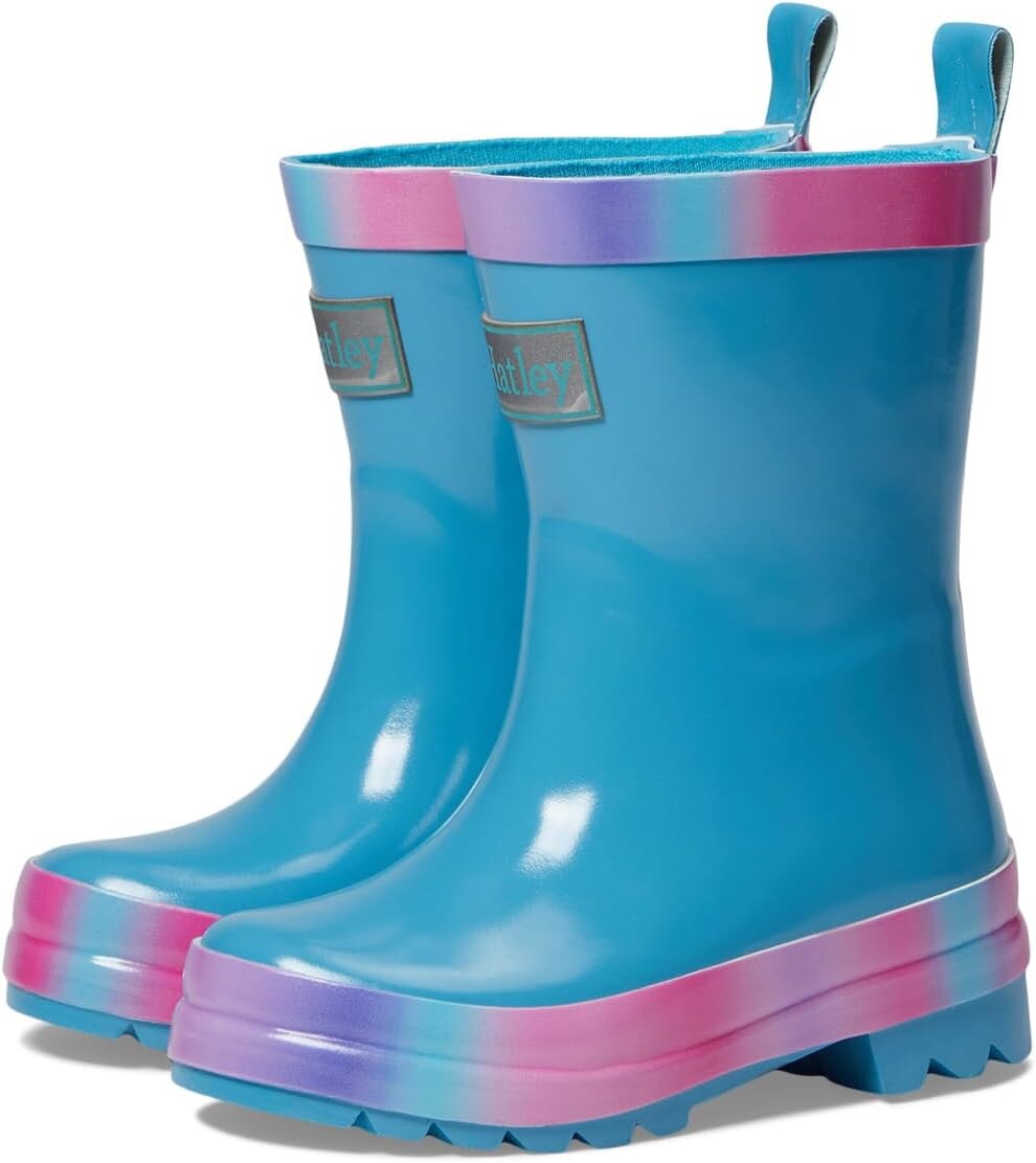 

Ботинки Hatley Fun Hearts Shiny Rain Boots, розовый