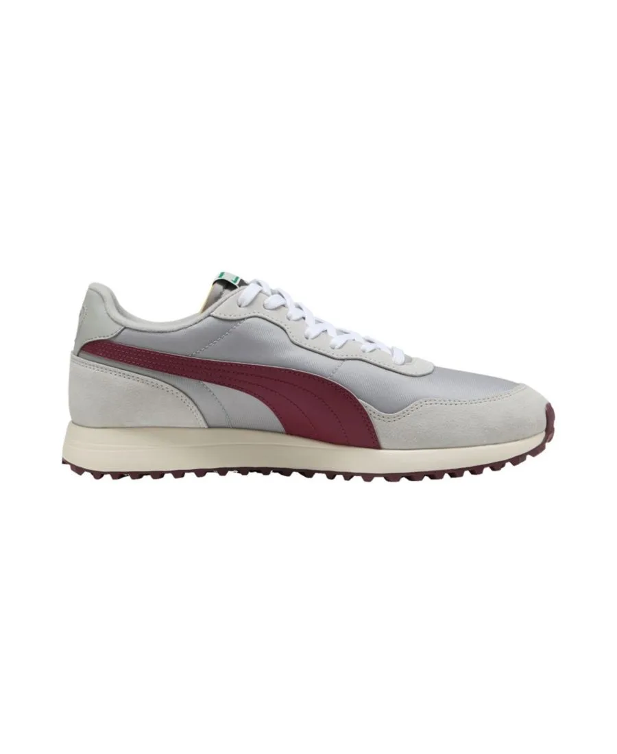 Мужские гольф-туфли Helsinki G без шипов Puma Golf, ash серый/ruby shimmer/frosted айвори