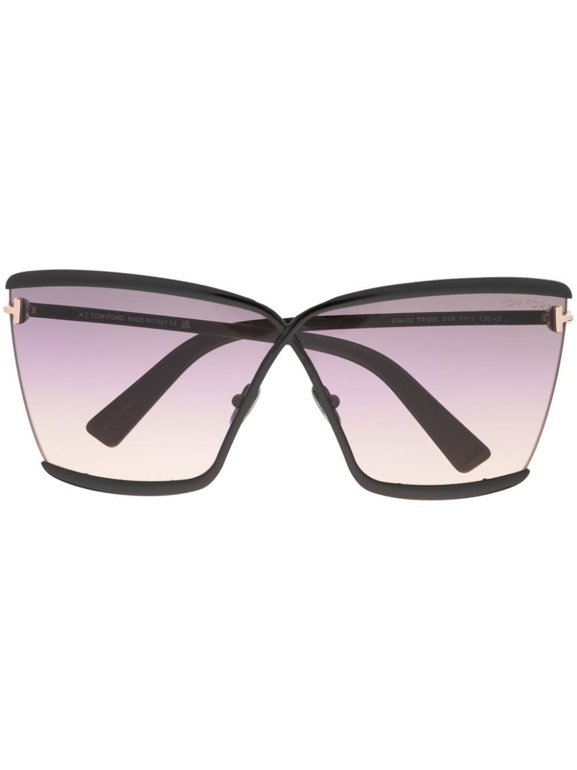 

TOM FORD Eyewear солнцезащитные очки в оправе 'кошачий глаз', черный