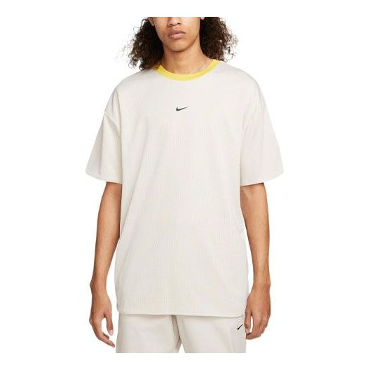 

Футболка Men's Nike Solid Color Logo Printing Round Neck Short Sleeve Bright Yellow T-Shirt, желтый