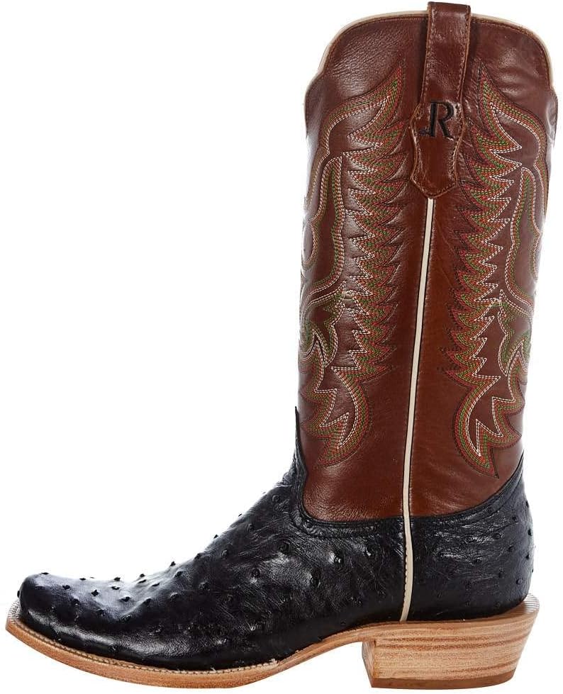 Мужские ботинки R. Watson черный полный страус 13 Коньяк Синатра R. Watson Boots — фото 3