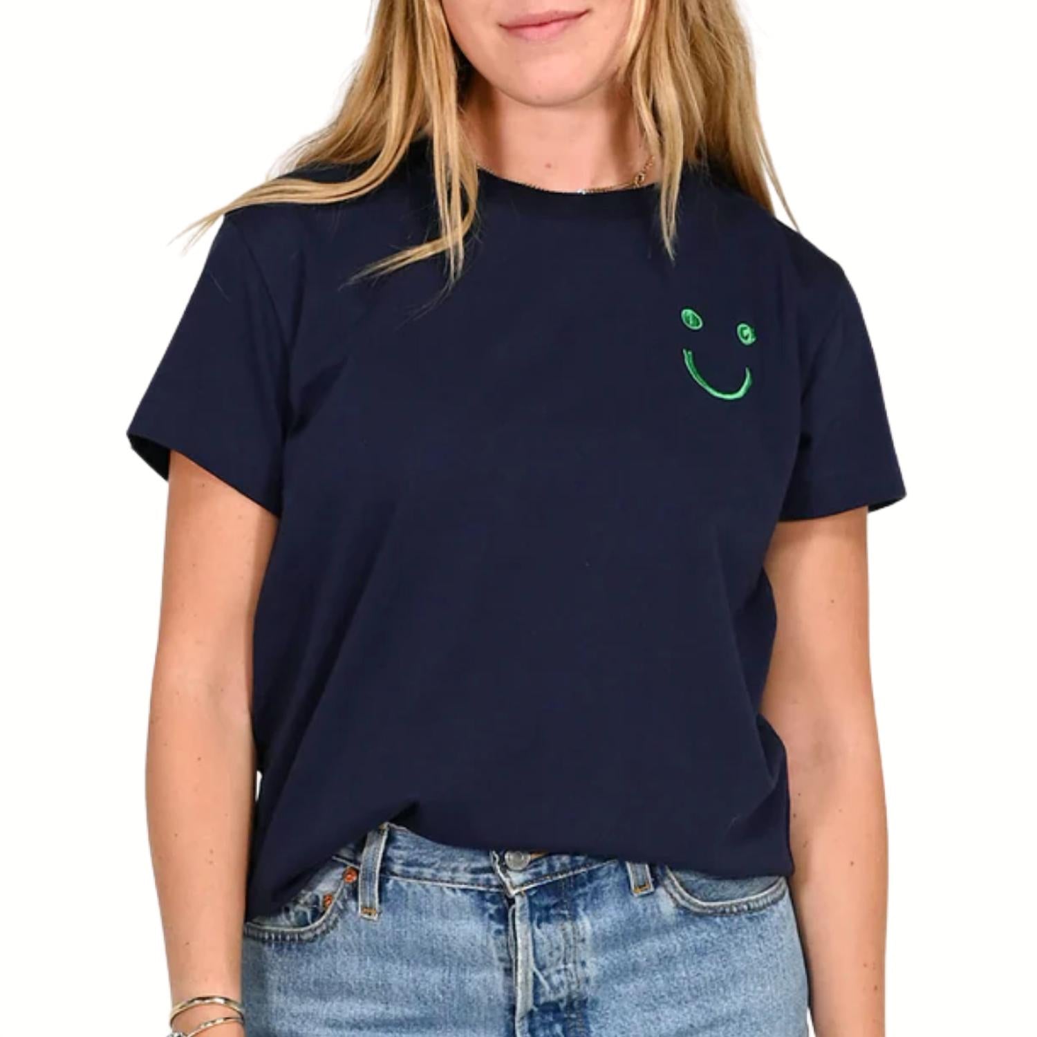 

Футболка Suke Tee Smiley In Indigo KERRI ROSENTHAL