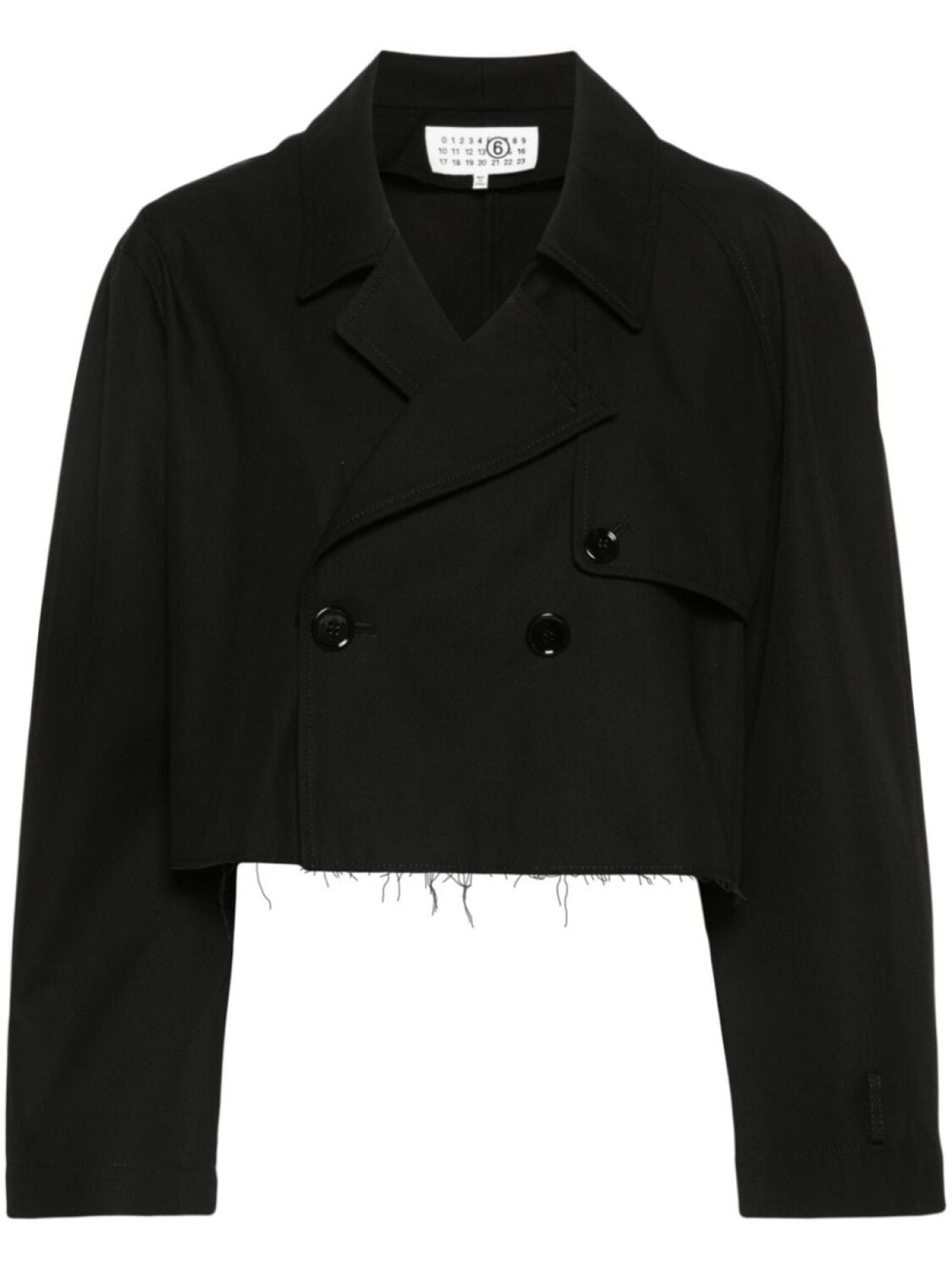 

MM6 Maison Margiela укороченный двубортный жакет, черный
