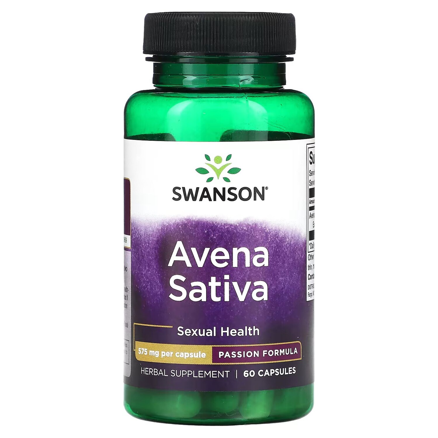 

Avena Sativa, 575 мг, 60 капсул Swanson