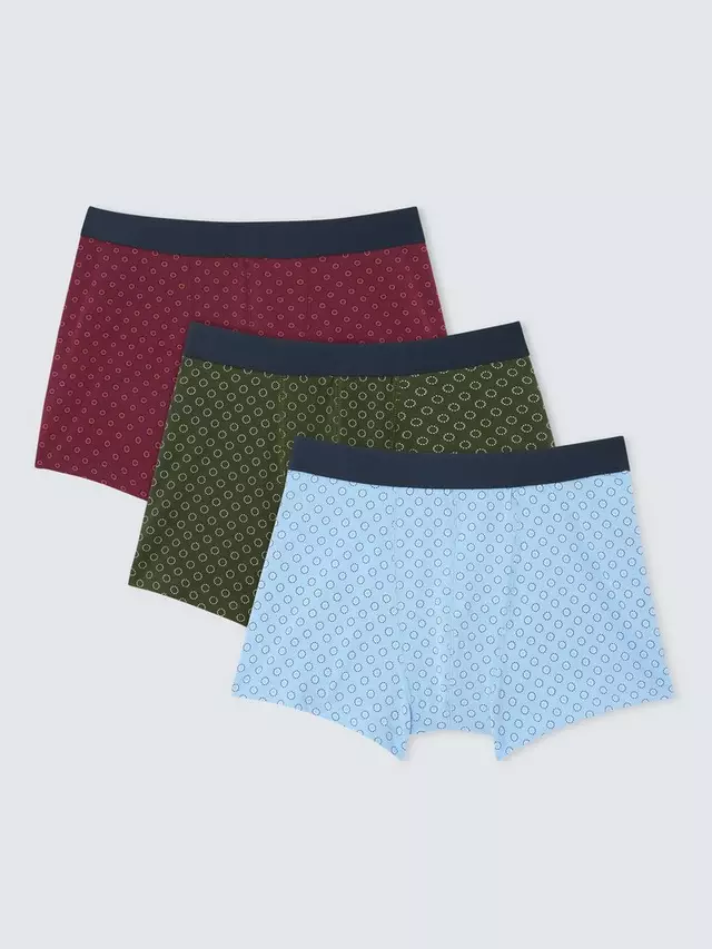 

Трусы John Lewis Organic Cotton Mini Geo Print 3 шт, разноцветный