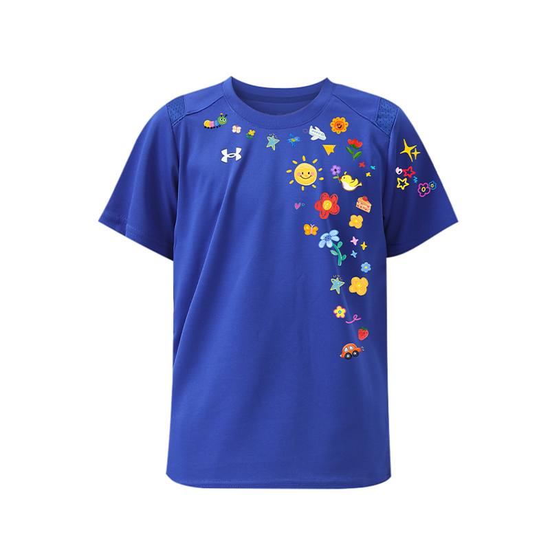 

Футболка с коротким рукавом для детей быстросохнущая Under Armour, синий
