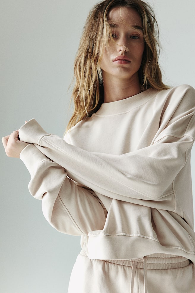 

Толстовка с эффектом потертости H&M, бежевый