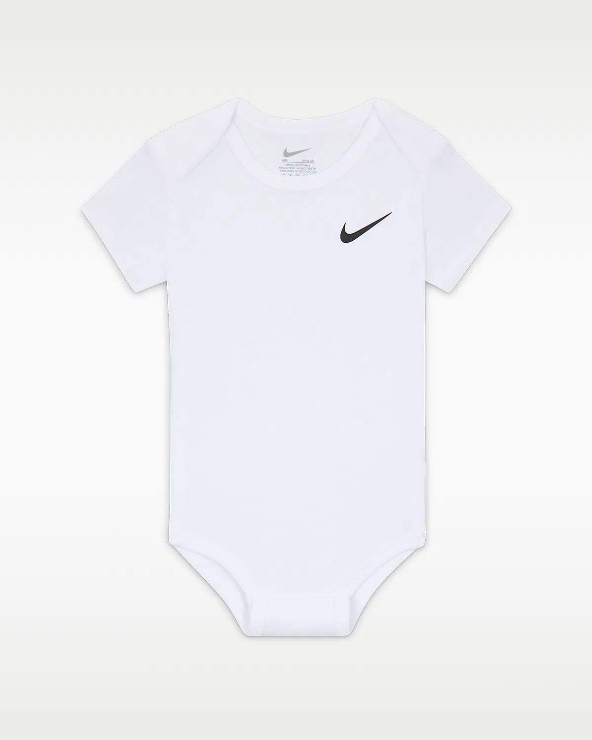 Baby (6-12M) Bodysuits (3-Pack) Nike Mini Me, White — фото 2