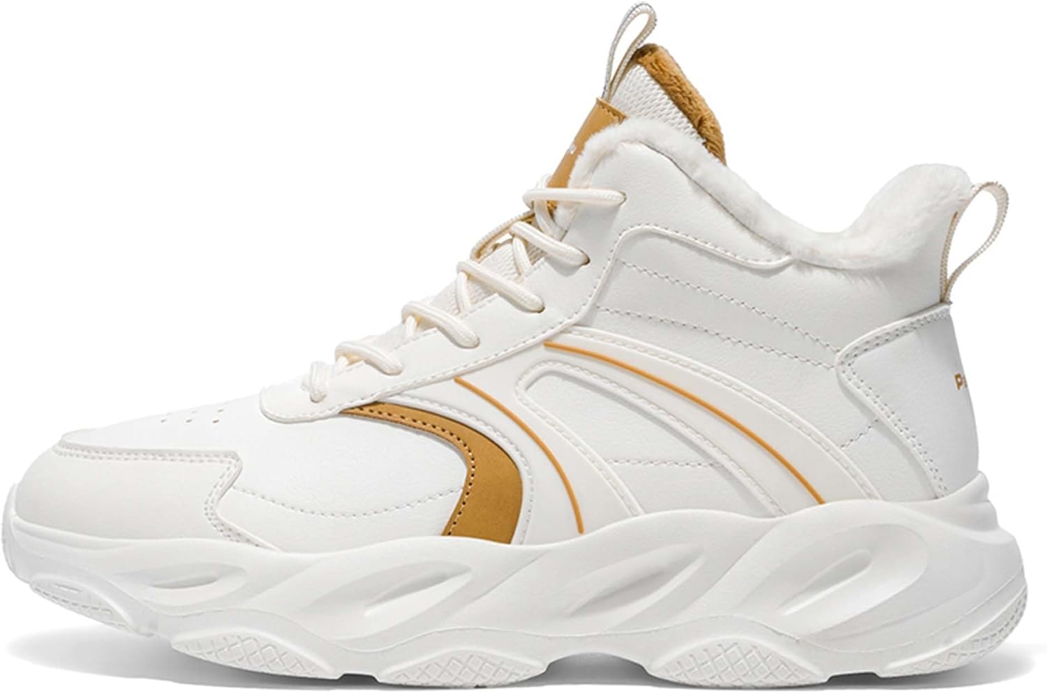 

Зимние высокие бархатные теплые спортивноповседневные кроссовки, удобные для бега Generic, белый