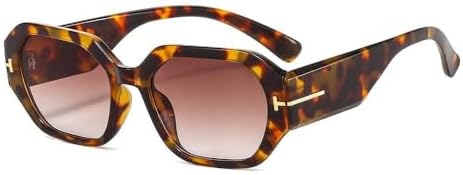 

Модные квадратные солнцезащитные очки для женщин в стиле ретро, ​​черные очки с защитой от УФ-излучения UV400, трендовые солнцезащитные очки для мужчин MTZJH, Tea Leopard