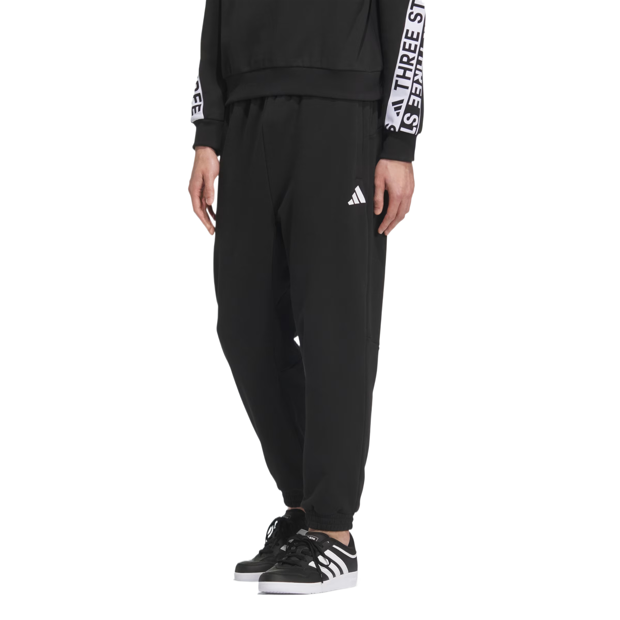 Утепленные вязаные спортивные штаны men's Adidas, черный — фото 3