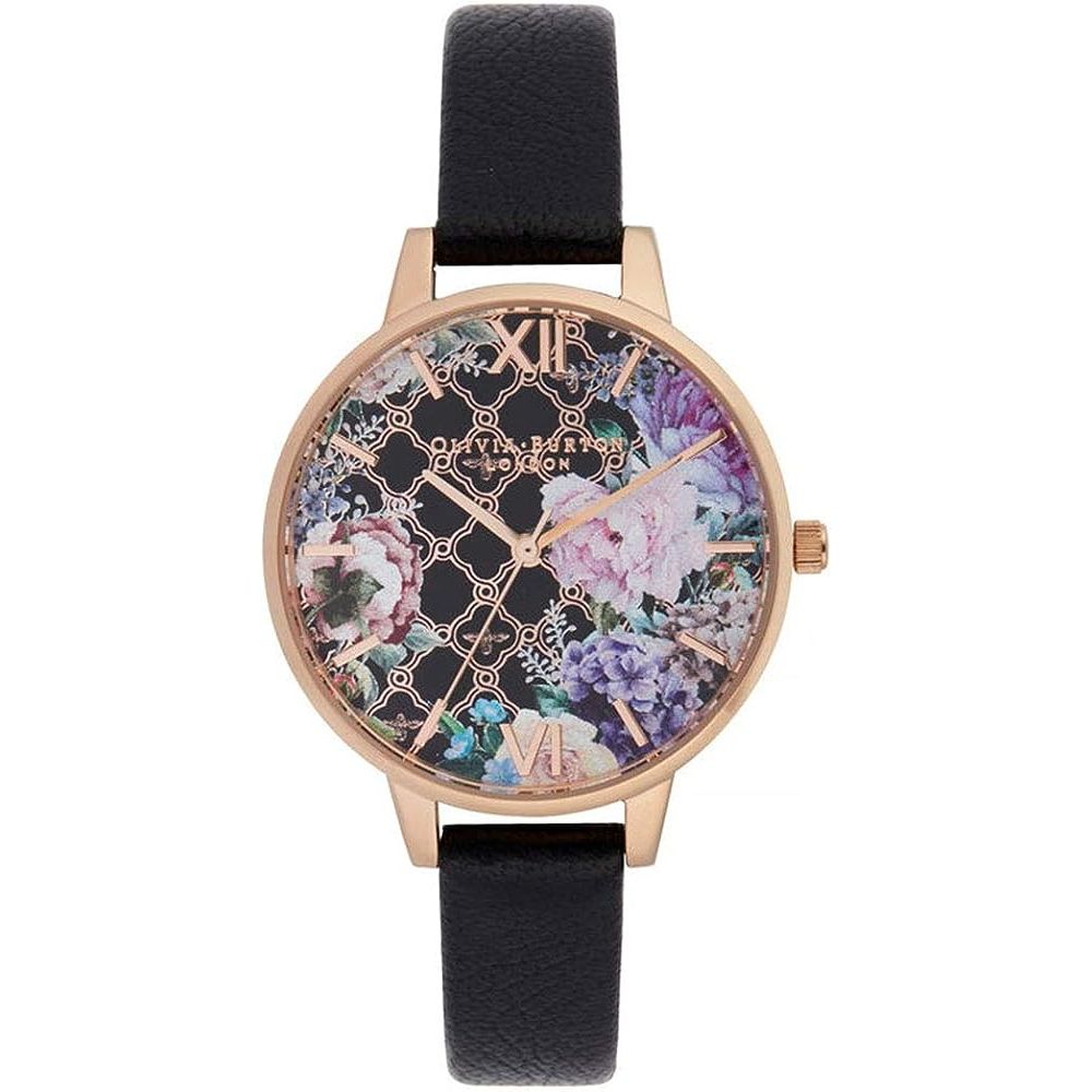 

Часы из черной синтетической кожи Olivia Burton
