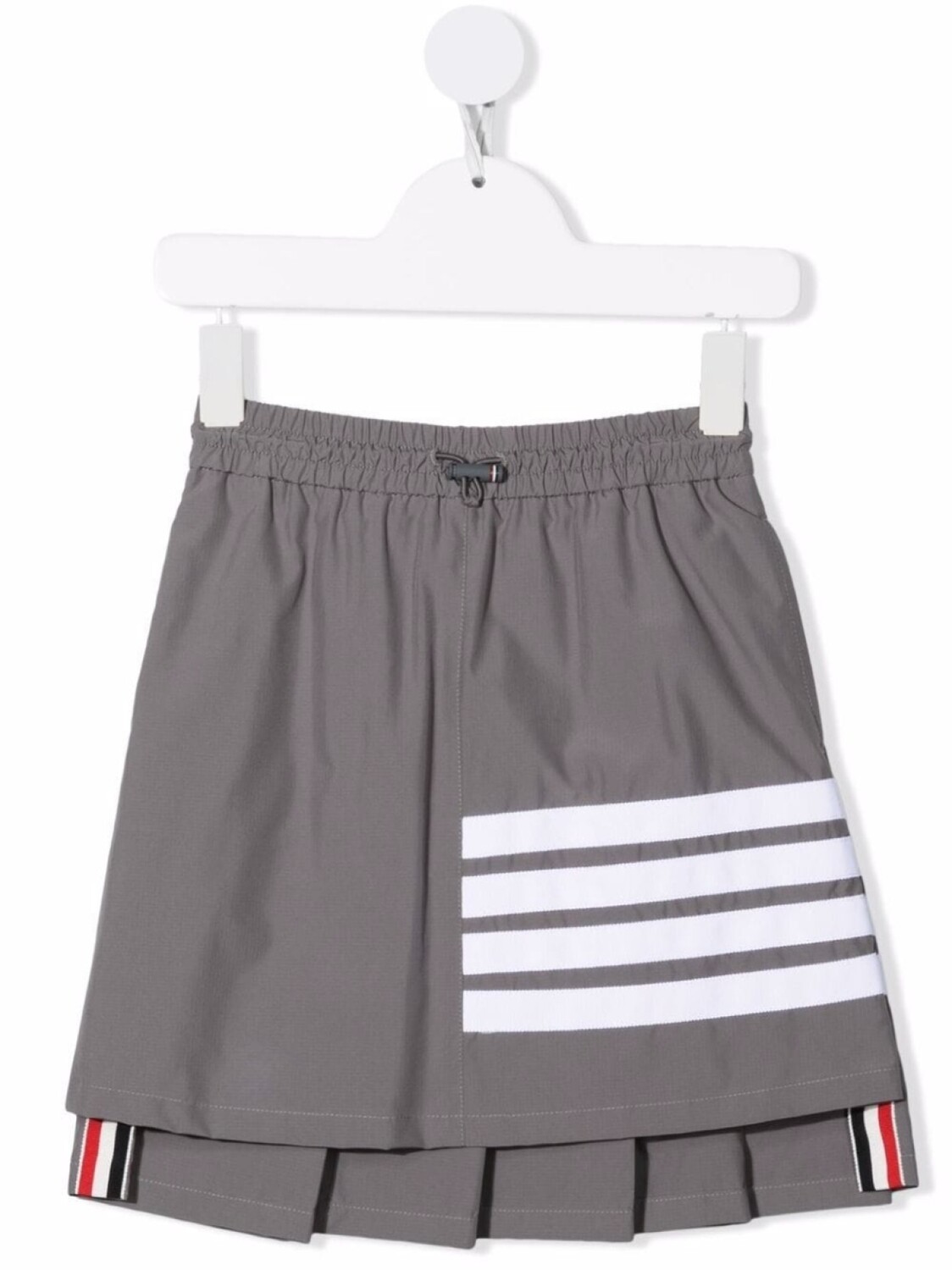 

Юбка с плиссировкой и полосками Thom Browne Kids, серый