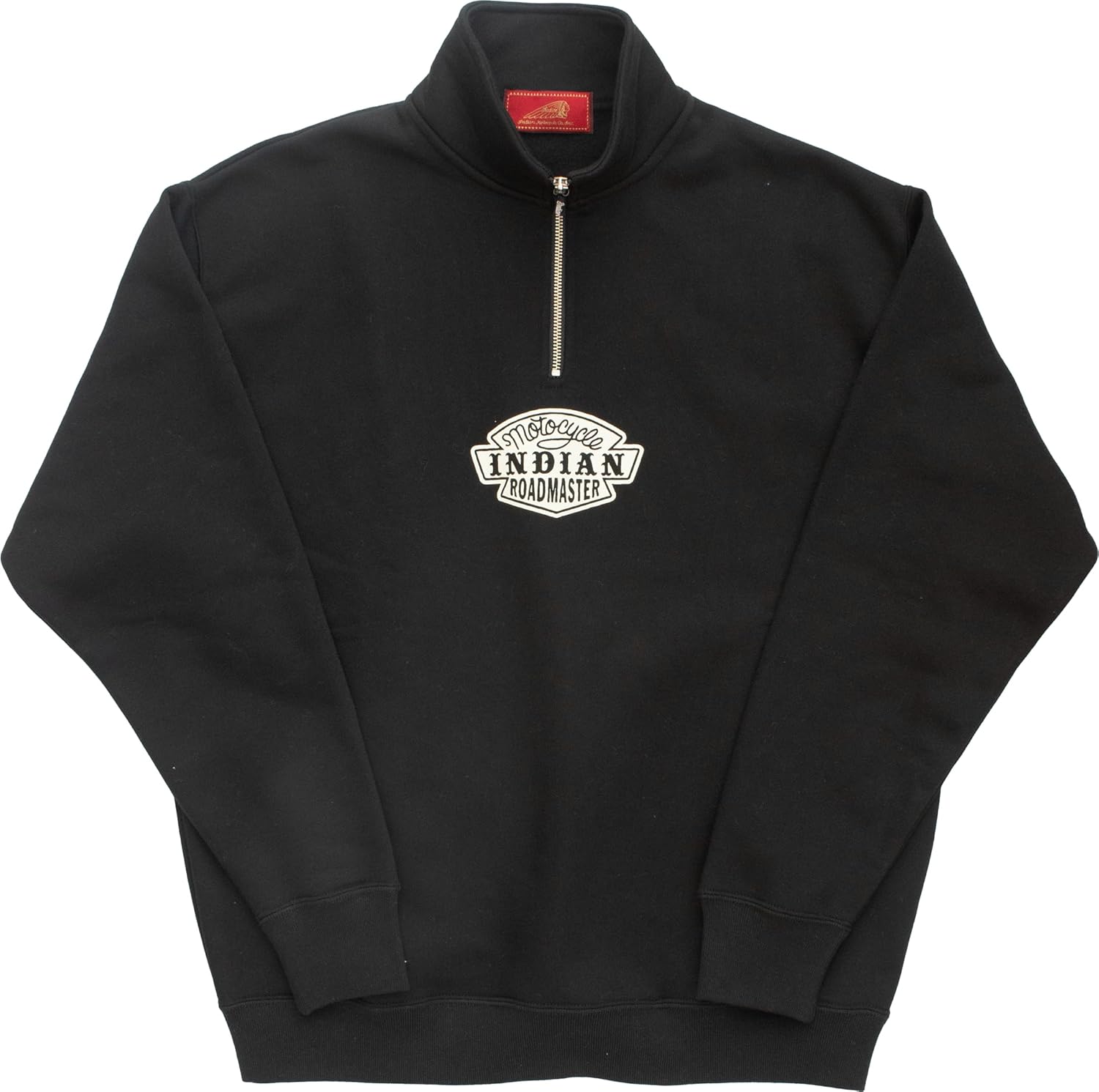 

Индийская толстовка 10.0 унций, толстовка с половинной молнией и эмблемой Indian, черный