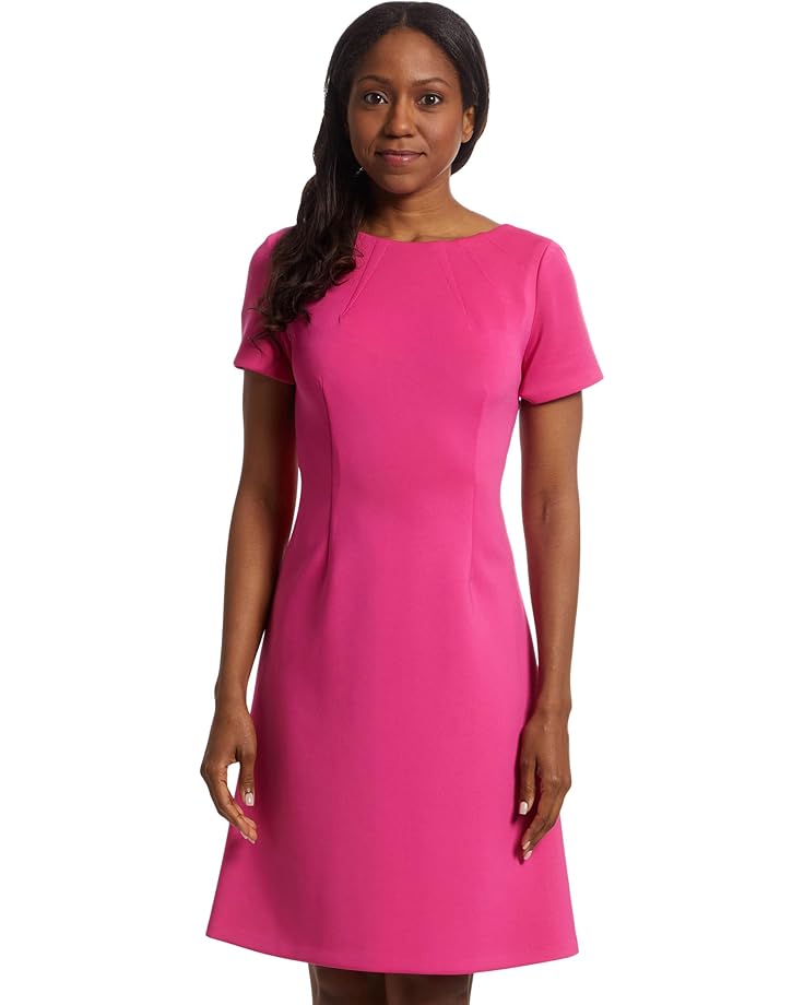 

Платье Calvin Klein Scuba Short Sleeve Solid Aline, цвет Hibiscus