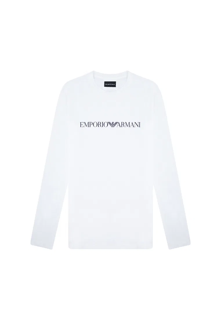 Футболка с длинным рукавом, белая, 8N1TN8 1JPZZ Emporio Armani