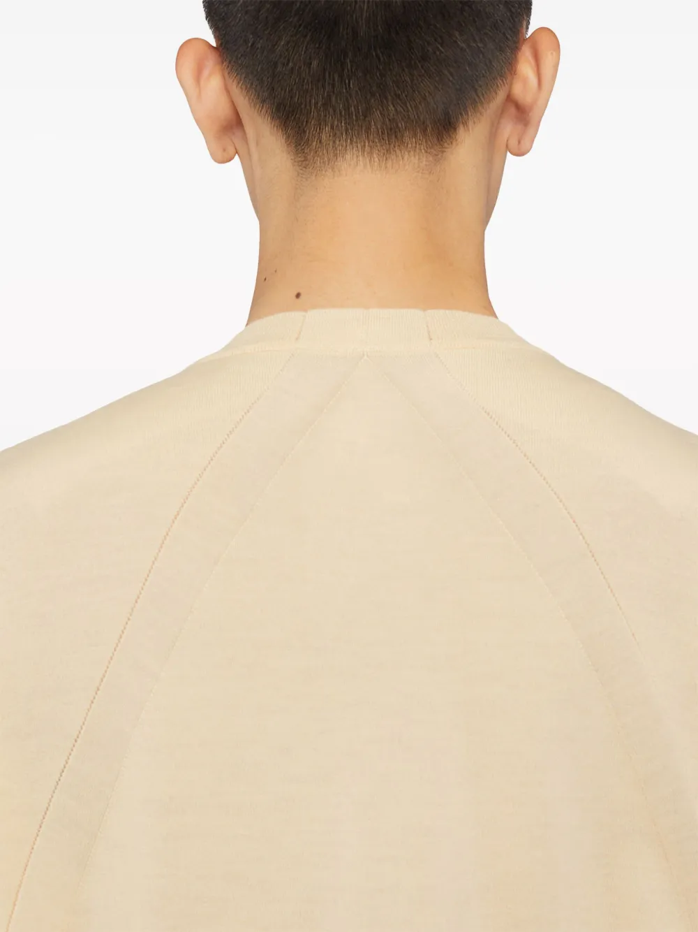 Шерстяной джемпер с круглым вырезом JIL SANDER, нейтральный — фото 4