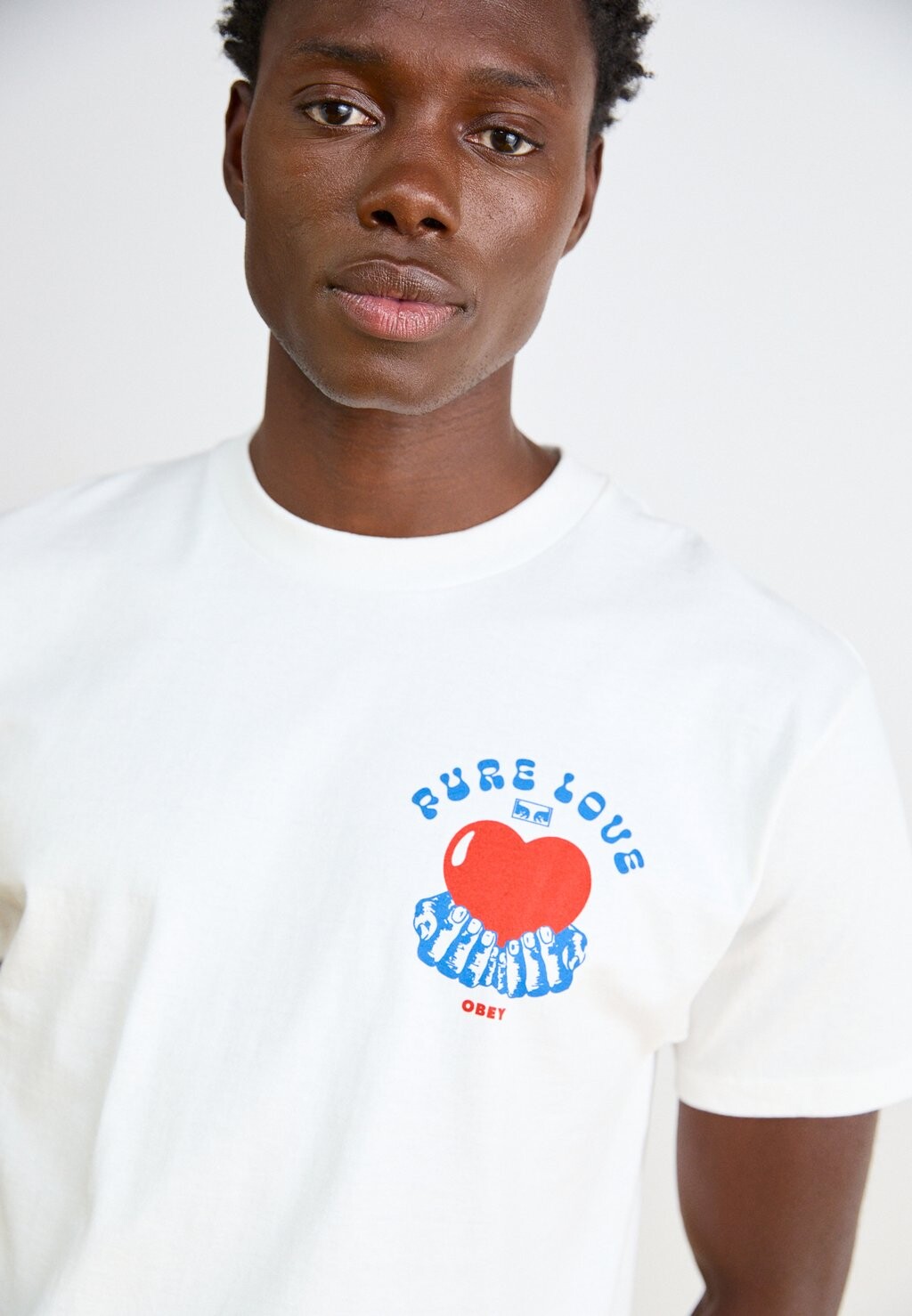 

Футболка с принтом PURE LOVE Obey Clothing, белый