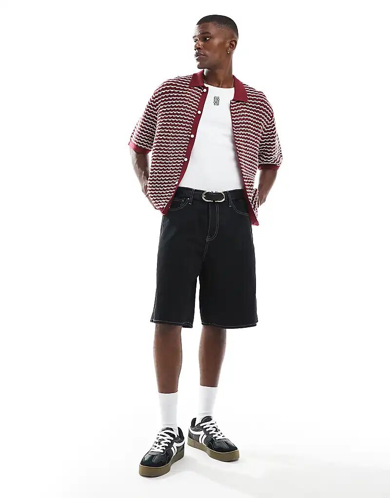 

Контрастные шорты Jack & Jones черного цвета