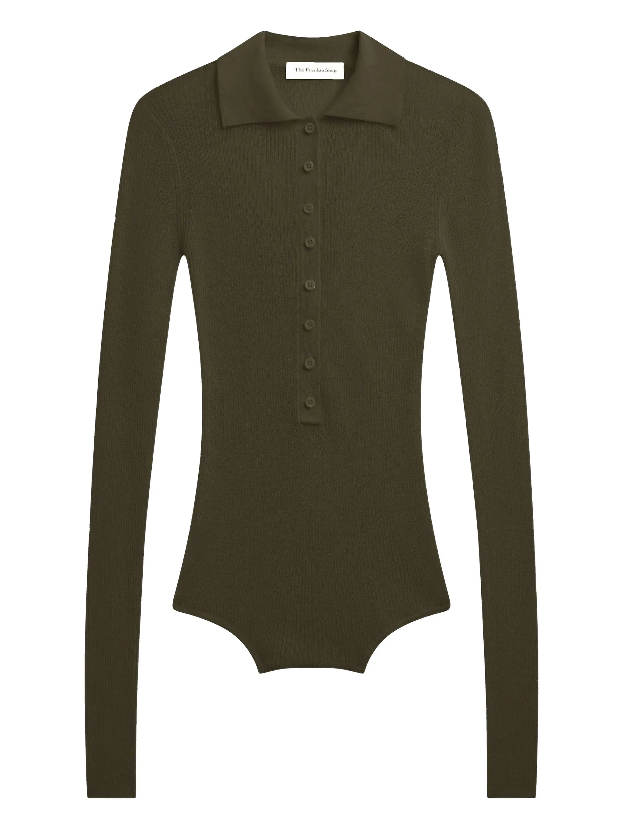 

Рубашка поло Solana на пуговицах The Frankie Shop, зеленый