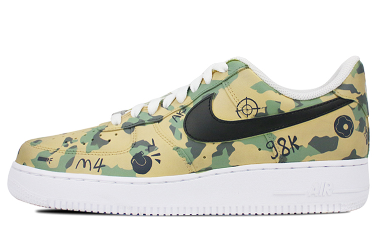 

Кроссовки Nike Air Force 1 Skateboard Shoes Men Low-Top Black Yellow/Green