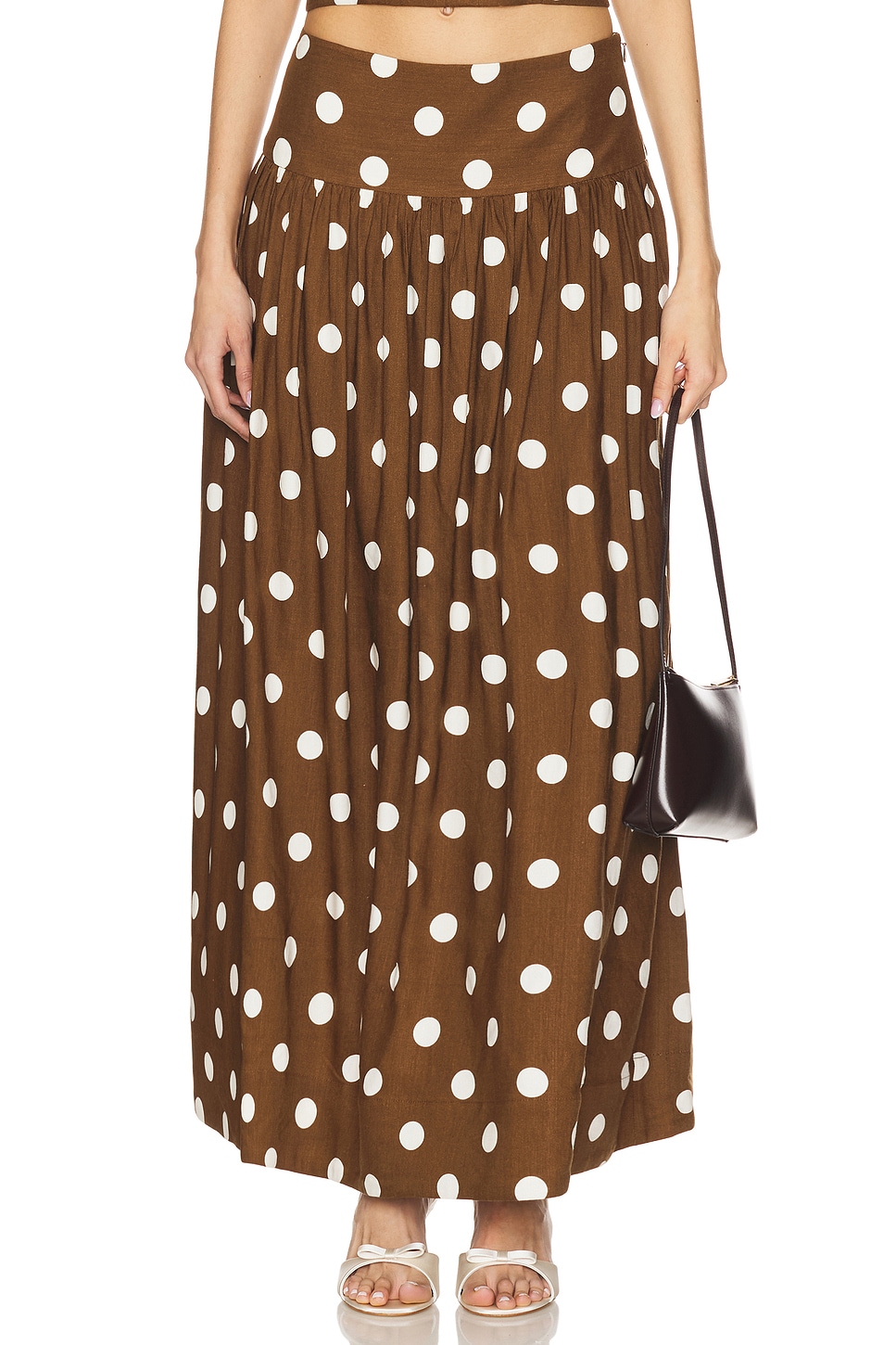 

Макси-юбка в горошек Majorelle, brown & ivory dot
