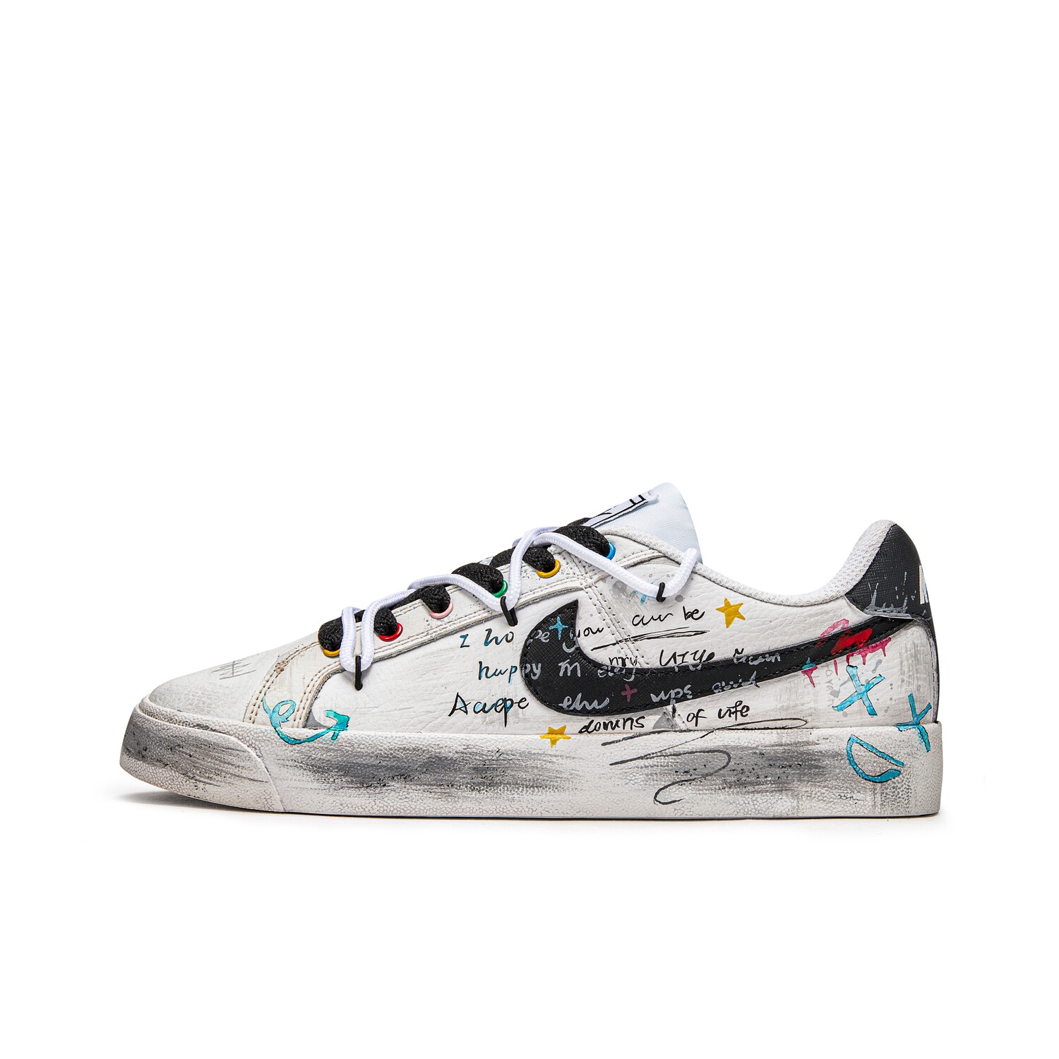 

Кроссовки Nike Court Royale Skateboard Shoes Unisex Low-Top White Black, Черный, Кроссовки Nike Court Royale Skateboard Shoes Unisex Low-Top White Black