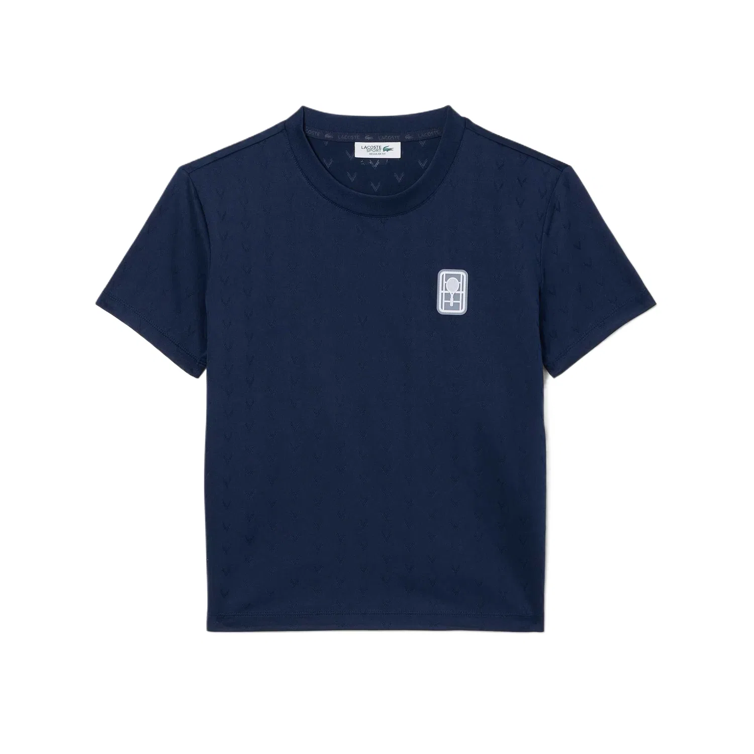 Футболка Lacoste Regular Women's, облегающая, белая — фото 4