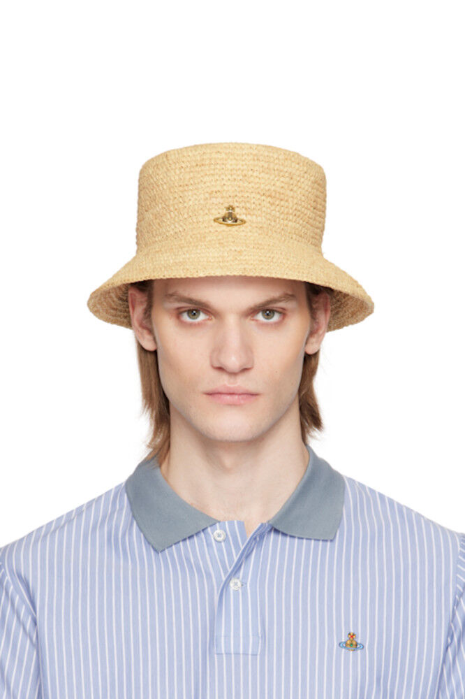 

Бежевая панама из рафии Vivienne Westwood