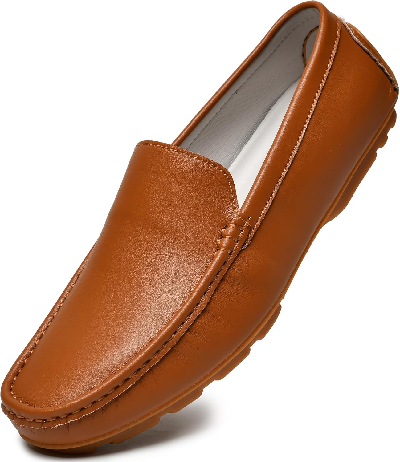 

Мужские туфли JIONS Penny Loafers из кожи, мокасины для вождения, слипоны, формальные ботинки, светло-коричневый