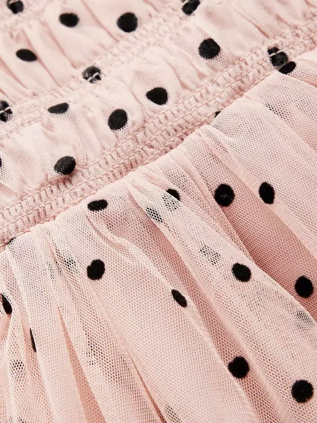 Детское вечернее платье из тюля с бантом, розовое Mini Boden — фото 3